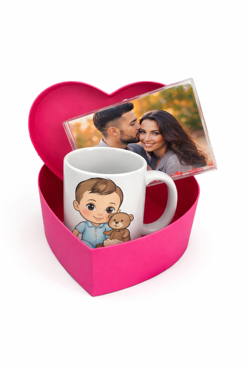 COFFRET ( Mug + cadre photo + boîte personnalisable)